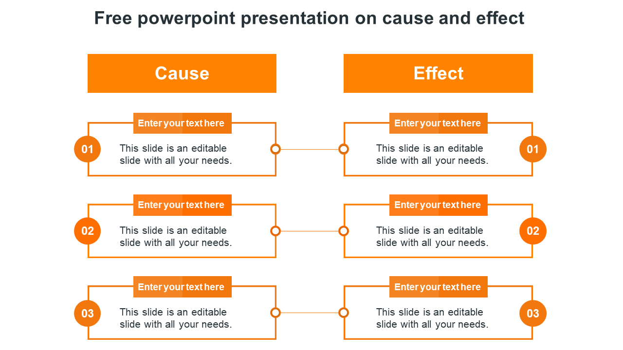 free powerpoint on cause and effect-orange